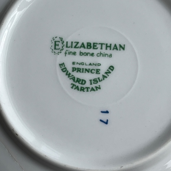 Prince Edward Island tartan tea cup & saucer, English bone china, by Elizabethan - Picture 8 of 14